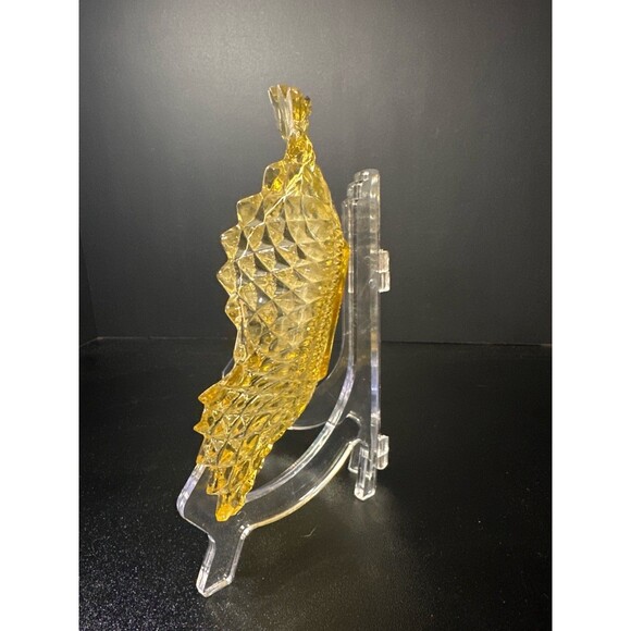 Antique EAPG Amber Daisy & Button Square Candy Nut Dish 6.75" Pressed Glass - Picture 2 of 8